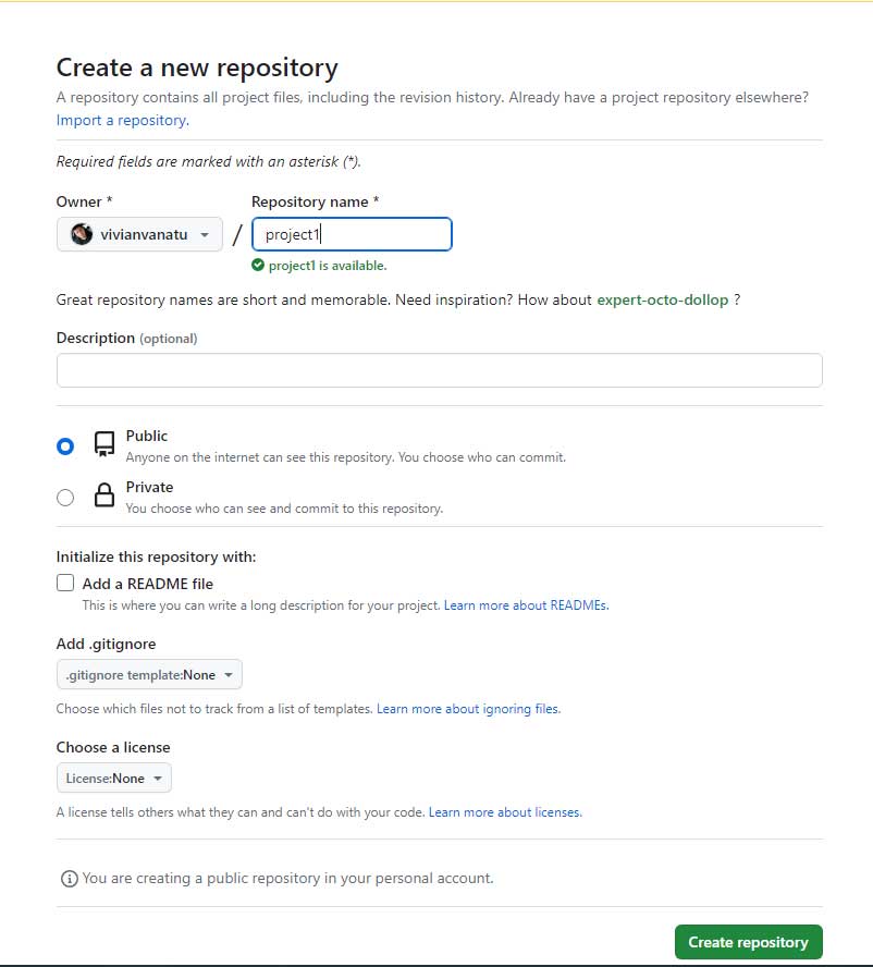 Create new GitHub repository